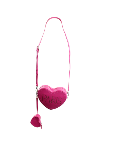 "Sensual" Paris Hilton Heart Shaped Rhinestone Crossbody Bag