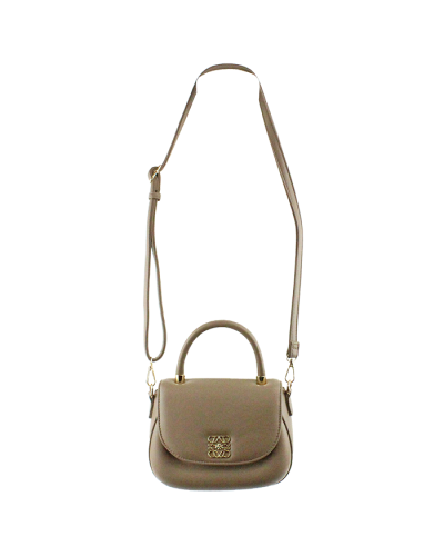 "Tops" Gold Hardware Pleather Flap Satchel Crossbody Bag