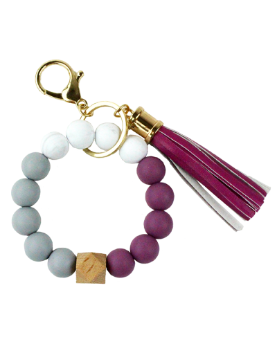 "Bhalla" Multicolored Beaded Tassel Keychain