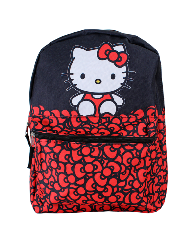 "UPD" 16" Hello Kitty Red Bows Printed Canvas Backpack