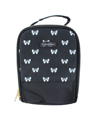 The "Jessica Simpson" Black Bow Lunch Box is pictured here.