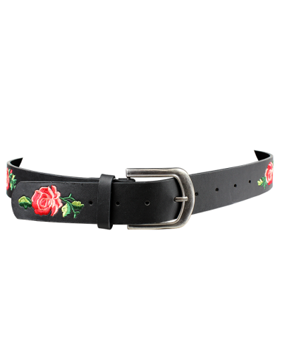 "Illuma" Rose Embroidered Belt