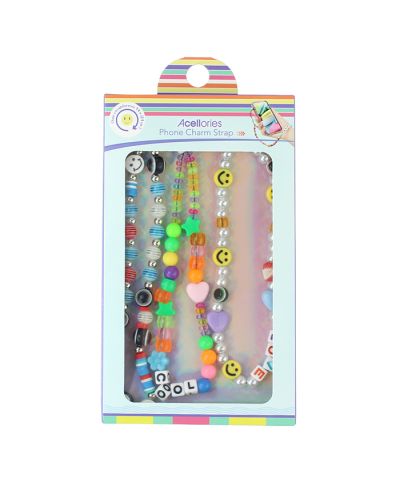 Acellories Neon Smiley Face Phone Charm Strap