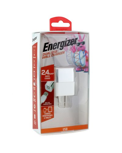 Energizer 2.4 Amp Rapid Charge Dual USB Wall Charger