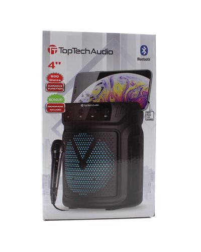 Top Tech Audio 800 Watt 4” Bluetooth Speaker with Karaoke Function