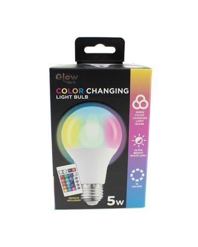 Glow 5 watt 16 color changing Light Bulb with Wireless Remote