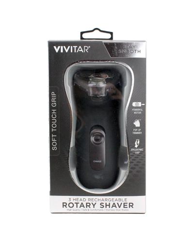 "Sakar" Soft Touch Grip 3 Head Rechargeable Rotary Shaver