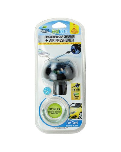 The "Premier" Air Freshener and Car Charger is pictured here.