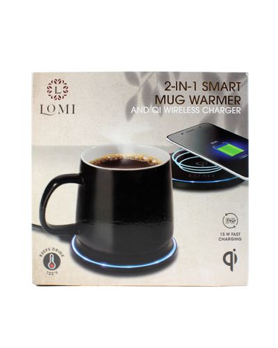 "ST" 2-in-1 Smart Mug Warmer and Phone Charger
