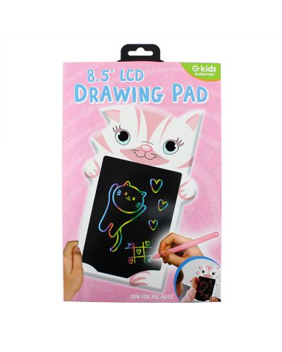 Pictured here is the front packaging of the pink cat "M&S" Kids Character LCD Drawing Pad.