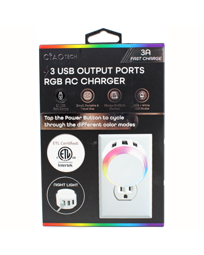 "Lifeware" 3-USB RGB Port Charger