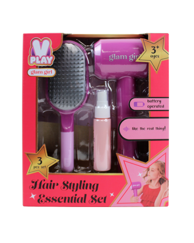 The "Sakar" Hair Styling Essentials 3-Piece Play Set is pictured here.