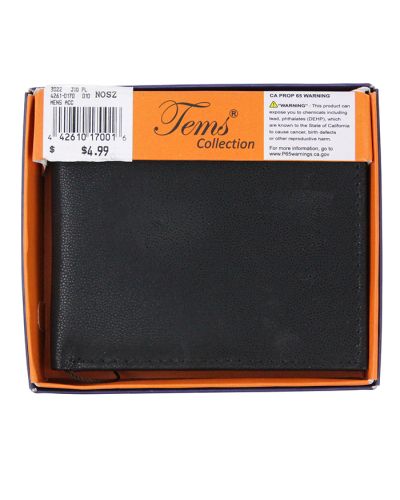 "Tems" Textured Pleather Bi-Fold Wallet