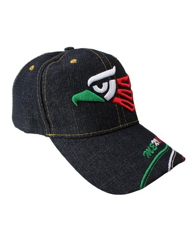 Hot Fashions Mexico Embroidered Tri-Color Eagle Denim Baseball Cap