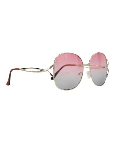 Women’s “Golden Bridge” Metal Frame Criss Cross Arm Sunglasses