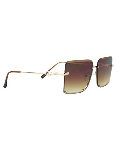 Women’s “Golden Bridge” Frameless Square Lens Sunglasses