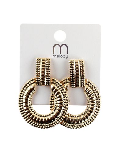 "Odin" Textured Gold Chunky Hoop Statement Earrings