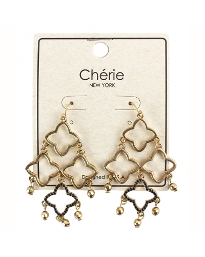 The "Pink" Chandelier Quad Star Earrings are pictured here.