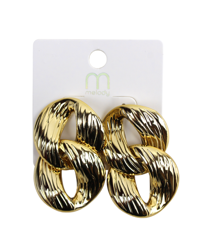 "Odin" Bold Etched Loop Figure Eight Earrings