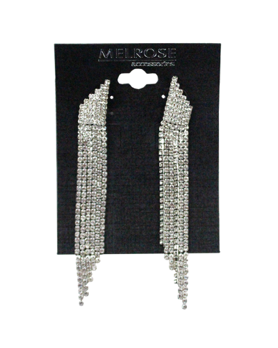 "Alina" Silver Six-Row Cascade Dangle Earrings