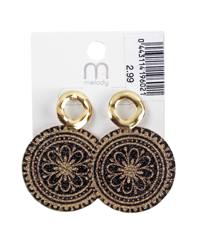 "Odin" Disc Mandala Drop Earrings