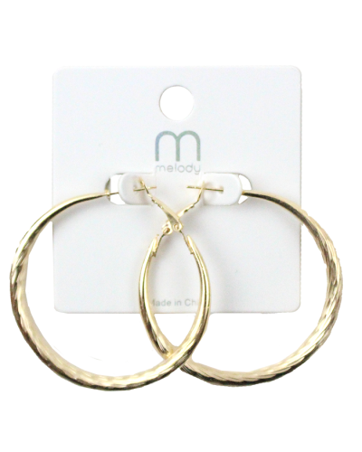"Odin" Textured Medium-Sized Hoop Earrings