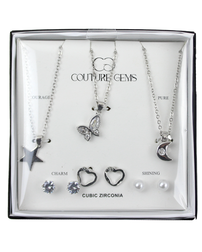 The "Forever" Silver Butterfly Heart Star Moon Jewelry Set is pictured here.