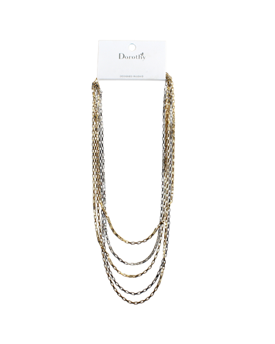 "OZ" Layered Silver & Gold Necklace