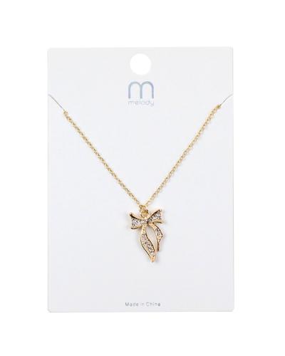 "Odin" Metal Rhinestone Bow Necklace
