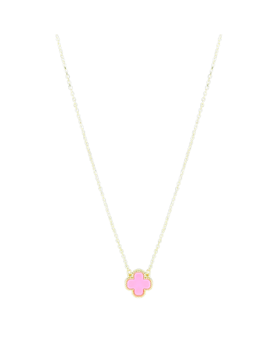 Gold Tone Clover Necklace Designer Inspired