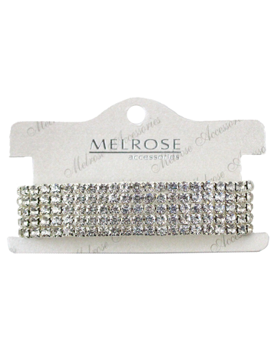 "Alina" 5-Row Rhinestone Stretch Bracelet