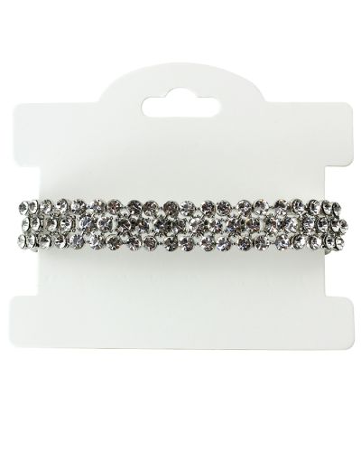 “Impression Design” Silver Tone Round Gemstone Bracelet 