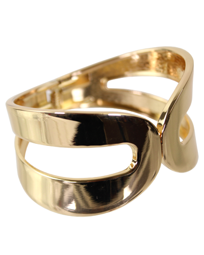 "IMPRESSION" U-Shaped Hinged Bangle Bracelet
