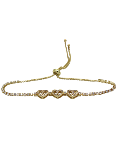 Gold 3 heart bracelet