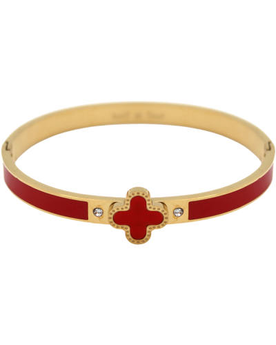 Red & Gold Clover Bangle