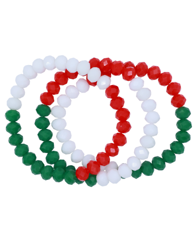 Red White and Green Mexico Beaded Bracelet

