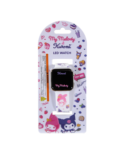 "Pink" “Sanrio” My Melody & Kuromi LED Rubber Strap Watch