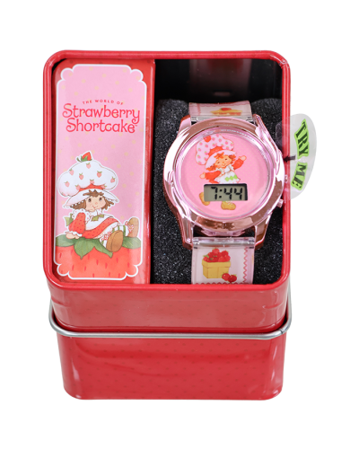 "ACCUTIME" Strawberry Shortcake Pink Red Round Dial Watch