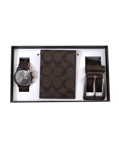 "Charles Raymond" Men’s Watch, Wallet & Belt Gift Set