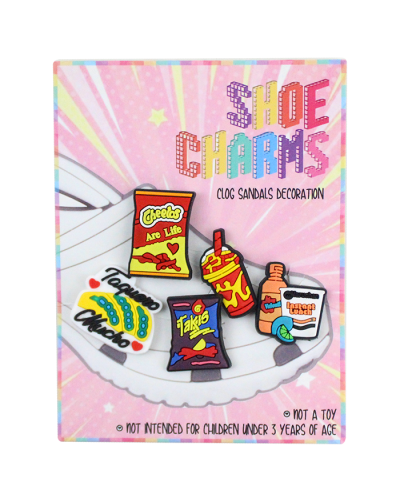 "Pink" 5-Piece Mexican Food Inspired Shoe Charms