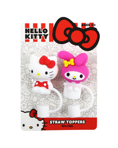 "Wonderland" Hello Kitty/My Melody Straw Toppers