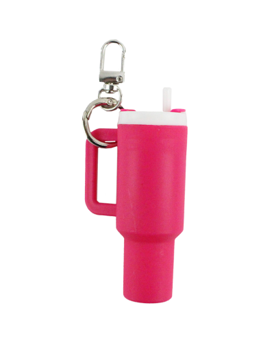 "Pink" Fuchsia Tumbler Keychain