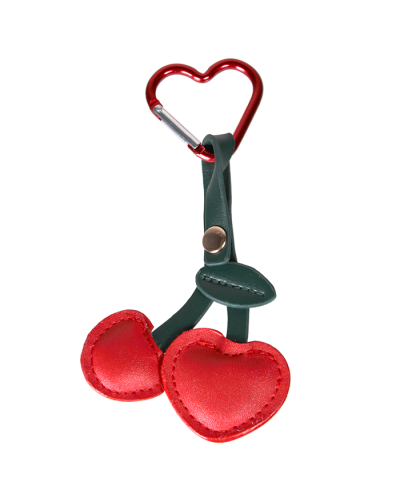 Pleather Cherry Carabiner Hook Bag Charm Handbag Purse