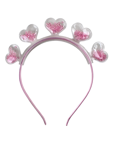 The pink "Odin" Glitter Heart Headband is pictured here.