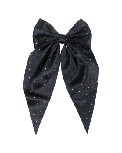 The black "Odin" Satin Rhinestone Bow is pictured here.