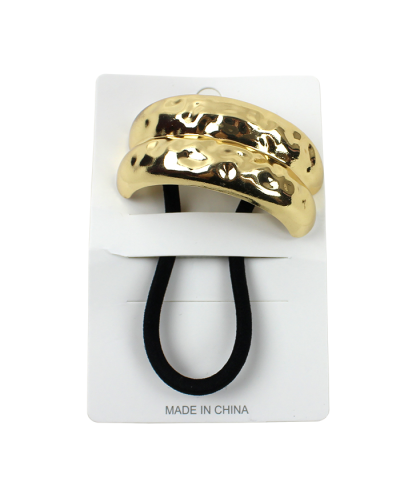 "Superstar" Wavy Bangle Hardware Hair Tie