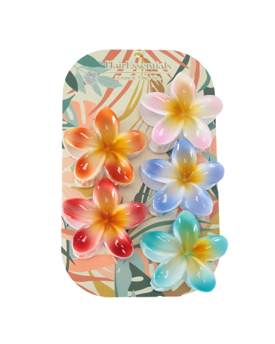 Hair Essentials Plumeria Flower Hair Clips