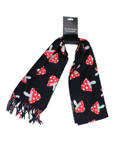 "First Wholesome" Mushroom Printed Scarf