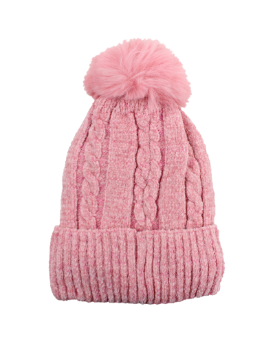 "Nuri Solid" Cable Knit Pom Beanie Hat