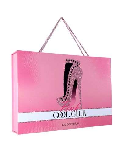Pink gift set with glitter pink heel